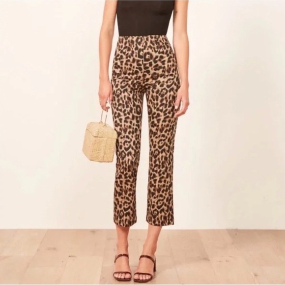 Reformation Pants - Reformation Marlon cheetah leopard high rise pants trousers sz 2P